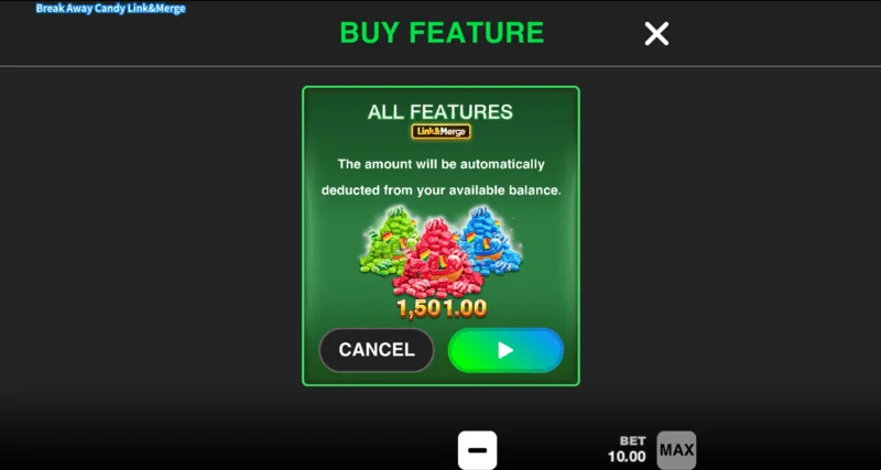 Break Away Candy - Multiply Link&Merge mode with x2-x10 multipliers