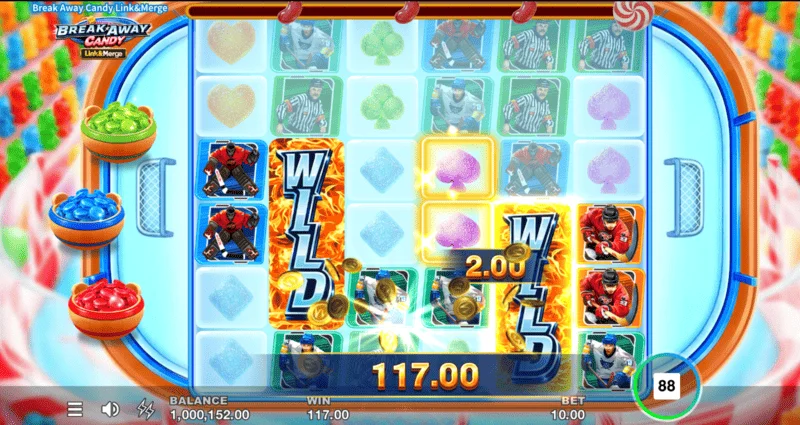 Break Away Candy - Link&Merge round with collected coins